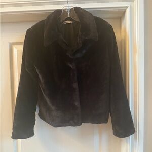 Epic Threads girls black faux fur coat size xl